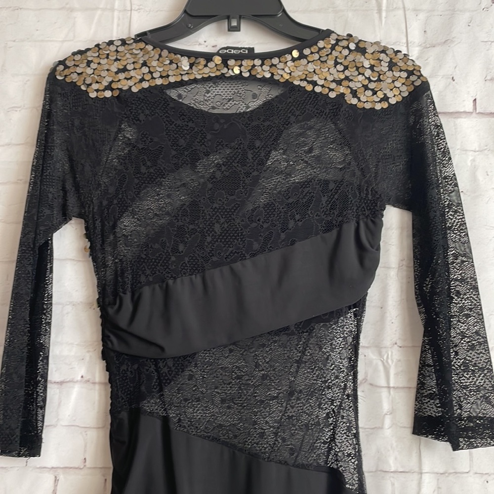 Bebe Sequin See Through Top In Size Xs - image 5